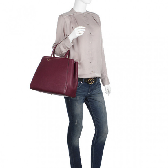 Fendi Bag NWT Scarlet Calfskin Leather Medium Bag - Picture 2 of 8